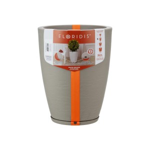 Vaso Amsterdã Grafiato Bege Stone Effect - 40cm X 45cm - Floridis