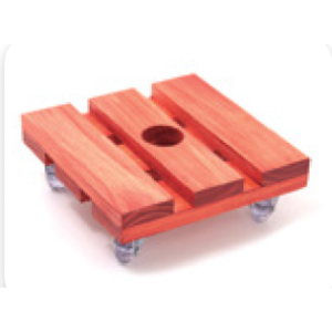 RODIZIO MADEIRA QUADRADO 20 CM - GEL